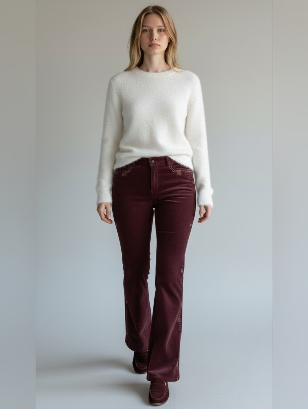 Bandolino La Serena Velour Pant Size 14 NWT